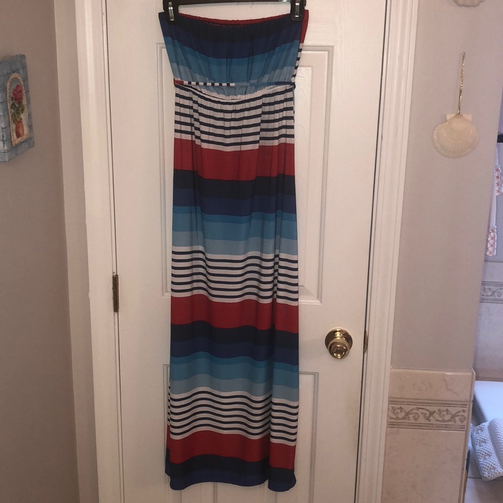 Strapless maxi dress